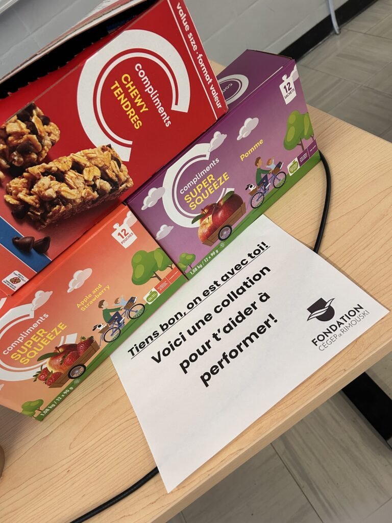 Collations offertes pour les examens de Français et Philo!